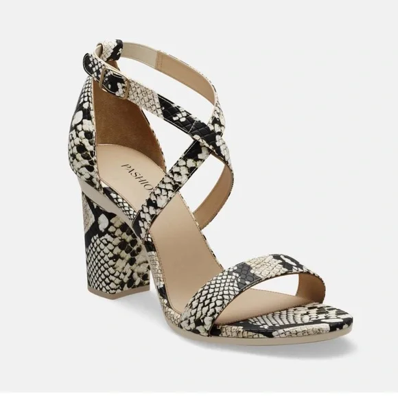 Snake Print Pashion convertible heels - Picture 1 of 8